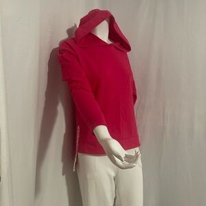 Three dot Women's hot pink Hoodie Top